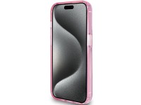 Capa MagSafe Guess Ring Stand Script Glitter para iPhone 15 Pro Max - rosa