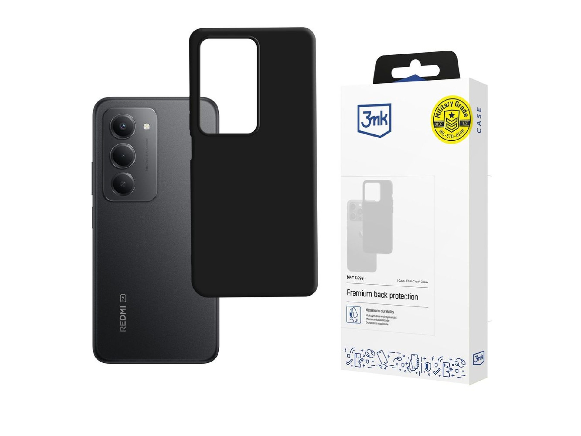 3mk Matt Case for Xiaomi Redmi 15 5G - black