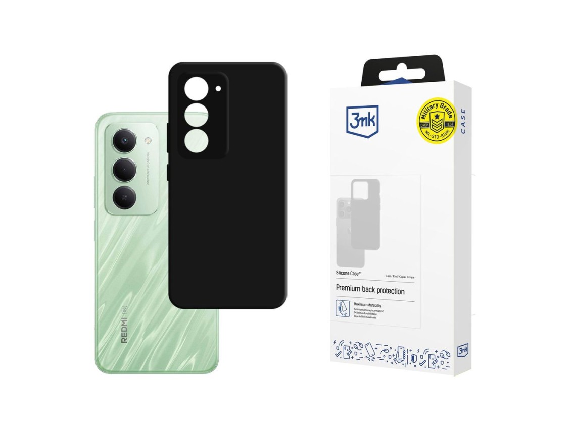 3mk Silicone Case for Xiaomi Redmi 15 4G / 15 5G - Black