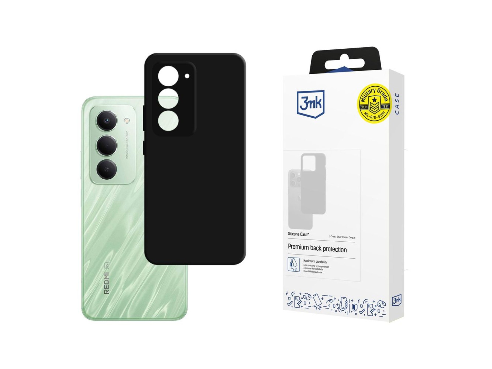 3mk Silicone Case for Xiaomi Redmi 15 4G / 15 5G - Black