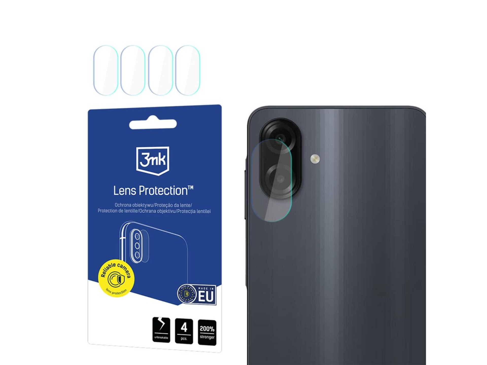 Lente de cristal híbrido 3mk Lens Protection™ para Samsung Galaxy A07 4G