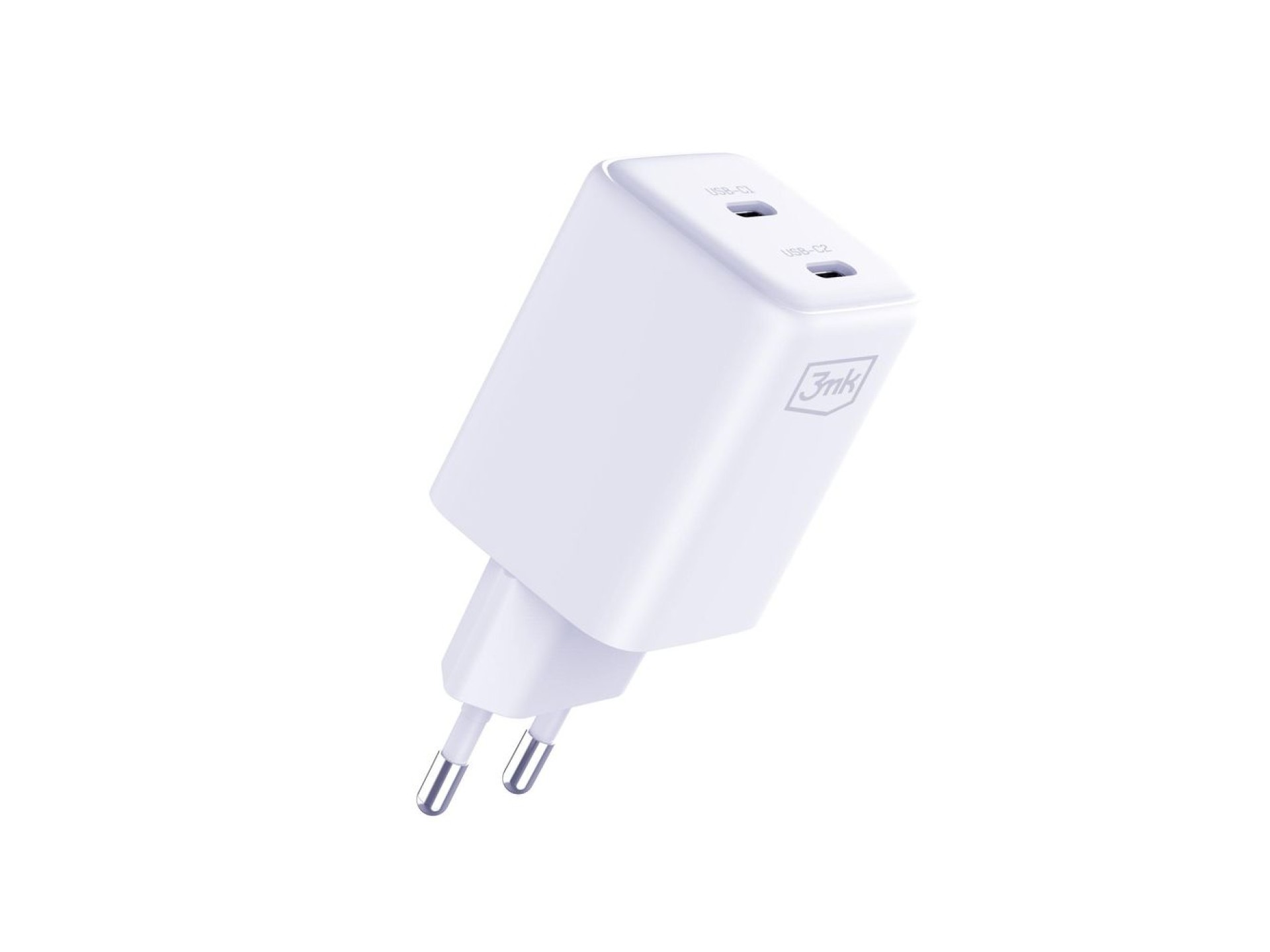 Carregador de parede 3mk Hyper Charger PD 45W QC4+ PPS 2C Super-Fast Charge 2.0 - Branco