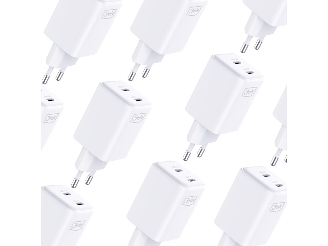 3mk Hyper Charger PD 45W QC4+ PPS 2C Super-Fast Charge 2.0 Wall Charger - White