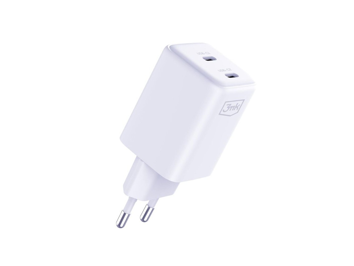 3mk Hyper Charger PD 45W QC4+ PPS 2C Super-Fast Charge 2.0 Wall Charger - White