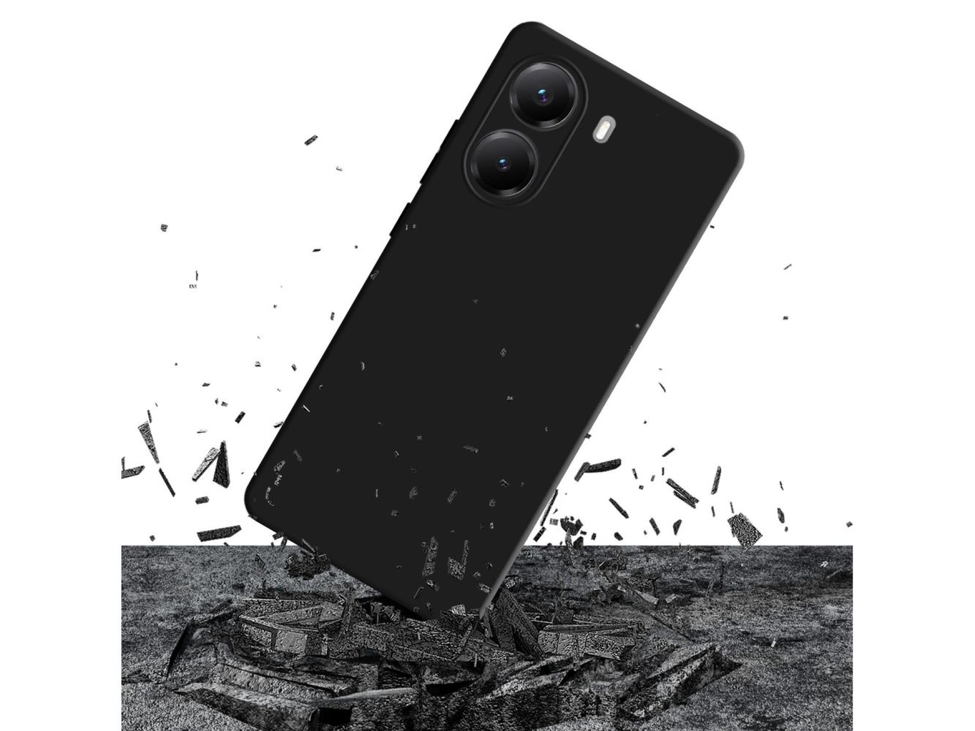 Capa 3mk Matt Case Pro para Xiaomi Poco X7 Pro 5G - Preto Fosco