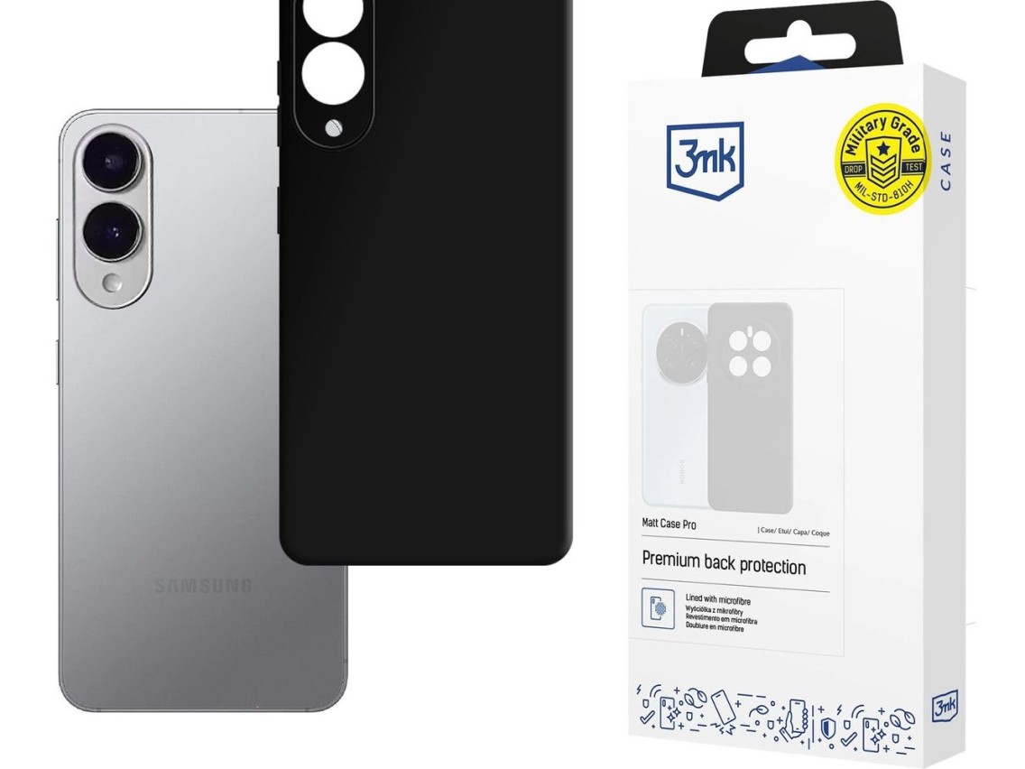 Funda 3mk Matt Case Pro para Samsung Galaxy S25 Edge - Negro mate