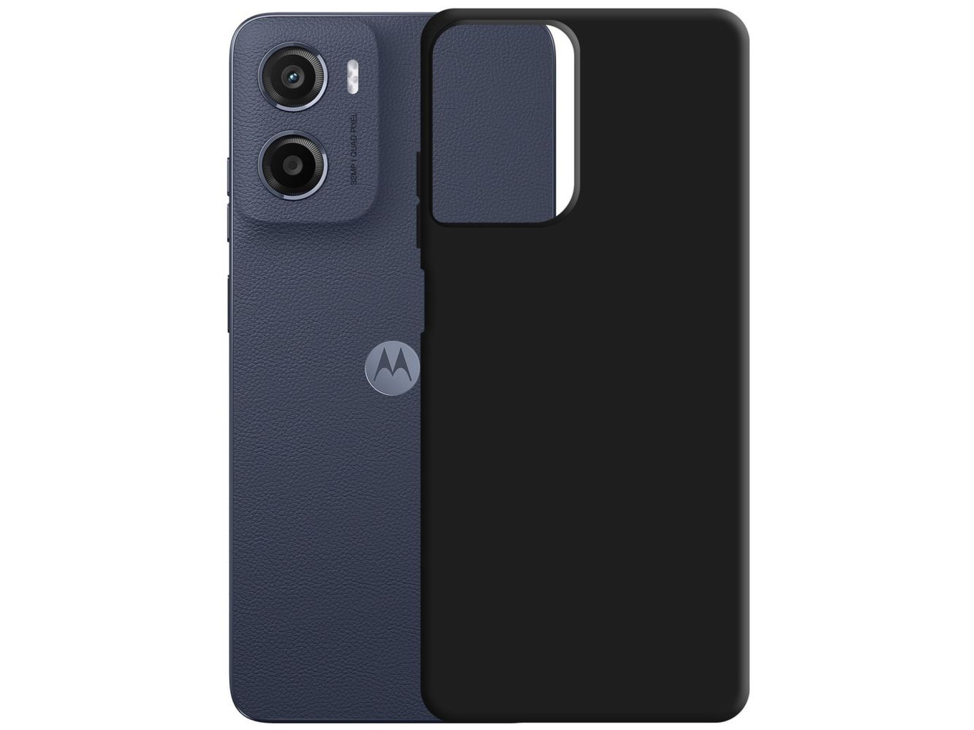 Capa fosca 3mk Pro para Motorola Moto E15 - Preta