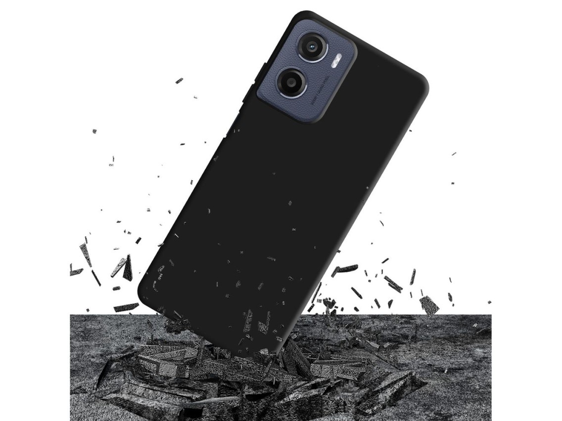 Capa fosca 3mk Pro para Motorola Moto E15 - Preta