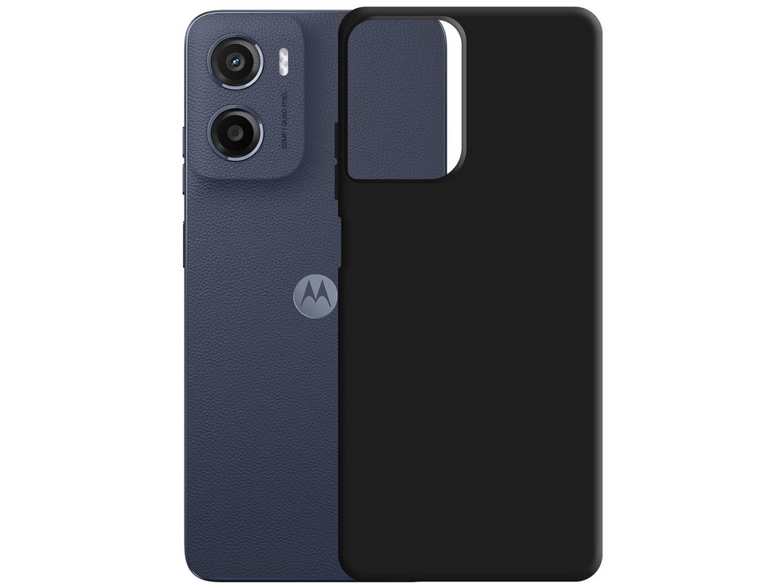 Capa fosca 3mk Pro para Motorola Moto E15 - Preta