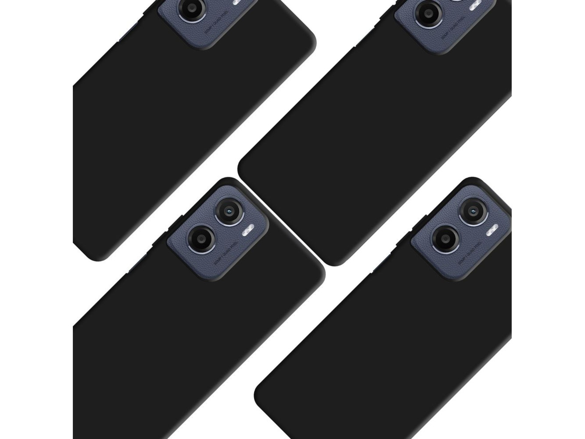 Capa fosca 3mk Pro para Motorola Moto E15 - Preta