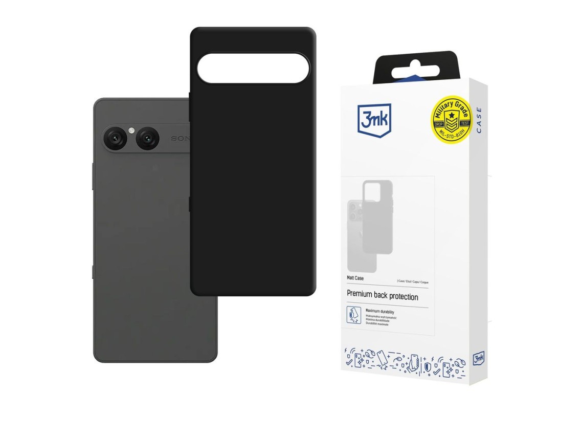 Capa fosca 3mk para Sony Xperia 10 VII - Preta