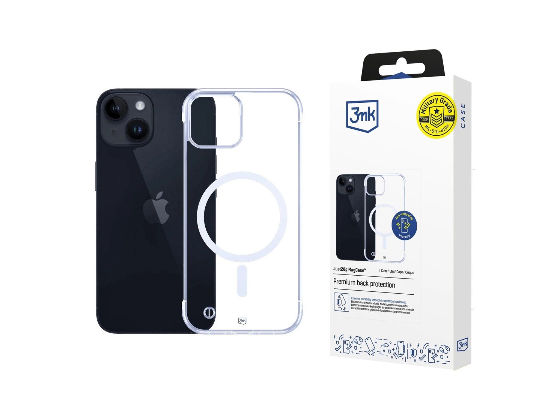 3mk Just20g MagCase for iPhone 14 Plus - transparent