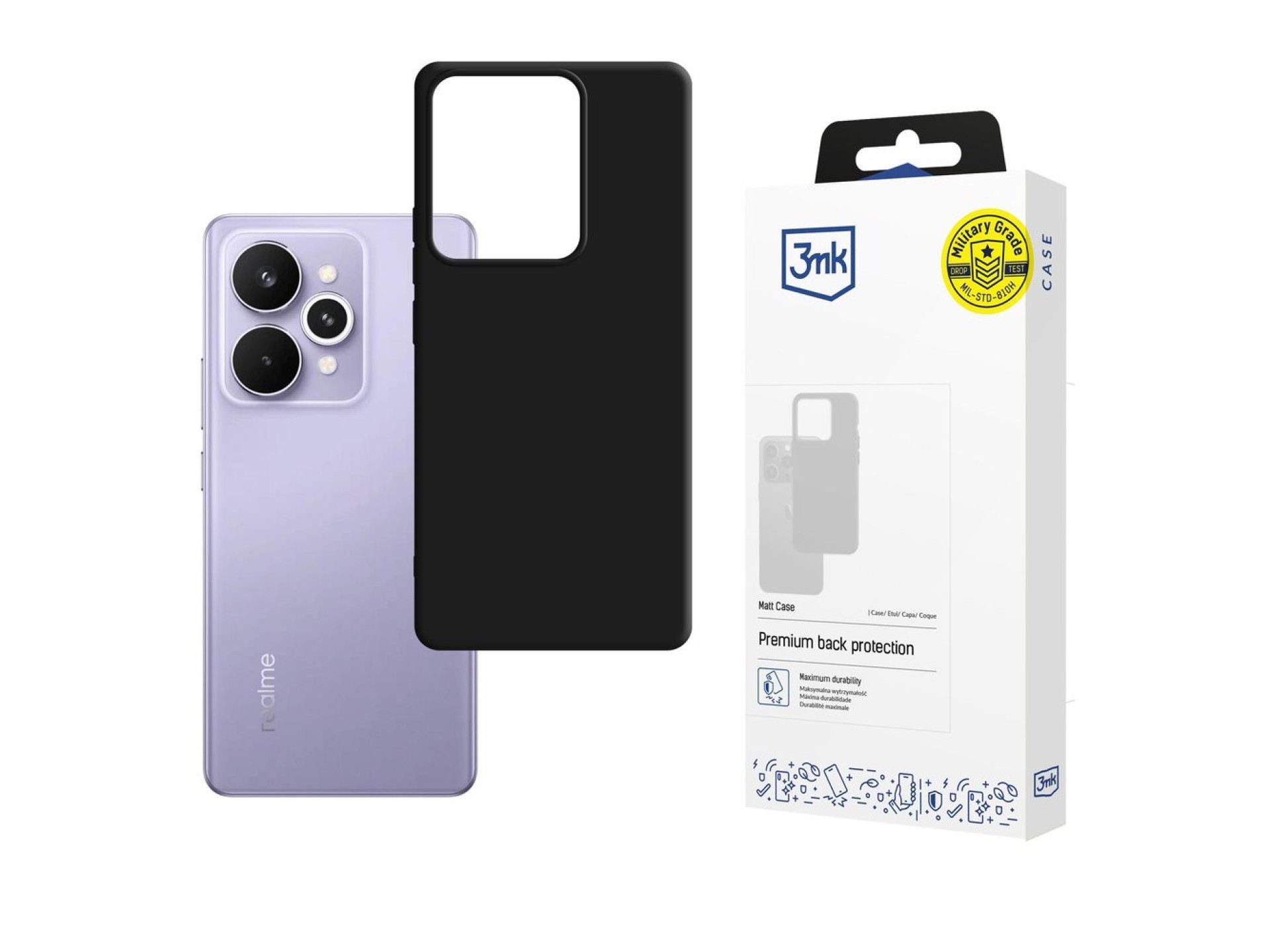 3mk Matt Case for Realme 15 5G / 15 Pro 5G - Black