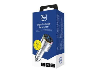 Transmisor 3 en 1 48W QC PD PPS USB-C USB-A 3mk Hyper Car Power Transmitter