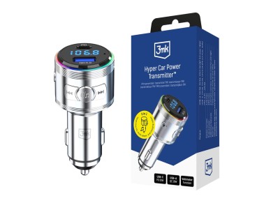 Transmisor 3 en 1 48W QC PD PPS USB-C USB-A 3mk Hyper Car Power Transmitter