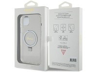 Capa rígida transparente Guess GUHMP15MHRSGSD para iPhone 15 Plus / 14 Plus de 6,7" com suporte de a Capa rígida transparente Guess GUHMP15MHRSGSD para iPhone 15 Plus / 14 Plus de 6,7" com suporte de a
