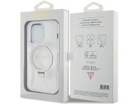 Guess Ring Stand Script Glitter MagSafe case for iPhone 15 Pro - transparent Guess Ring Stand Script Glitter MagSafe case for iPhone 15 Pro - transparent