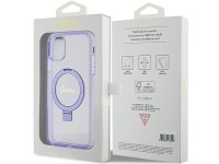 Capa MagSafe Guess Ring Stand Script Glitter para iPhone 11 / Xr - roxa Capa MagSafe Guess Ring Stand Script Glitter para iPhone 11 / Xr - roxa