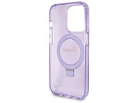 Guess Ring Stand Script Glitter MagSafe case for iPhone 14 Pro - purple Guess Ring Stand Script Glitter MagSafe case for iPhone 14 Pro - purple