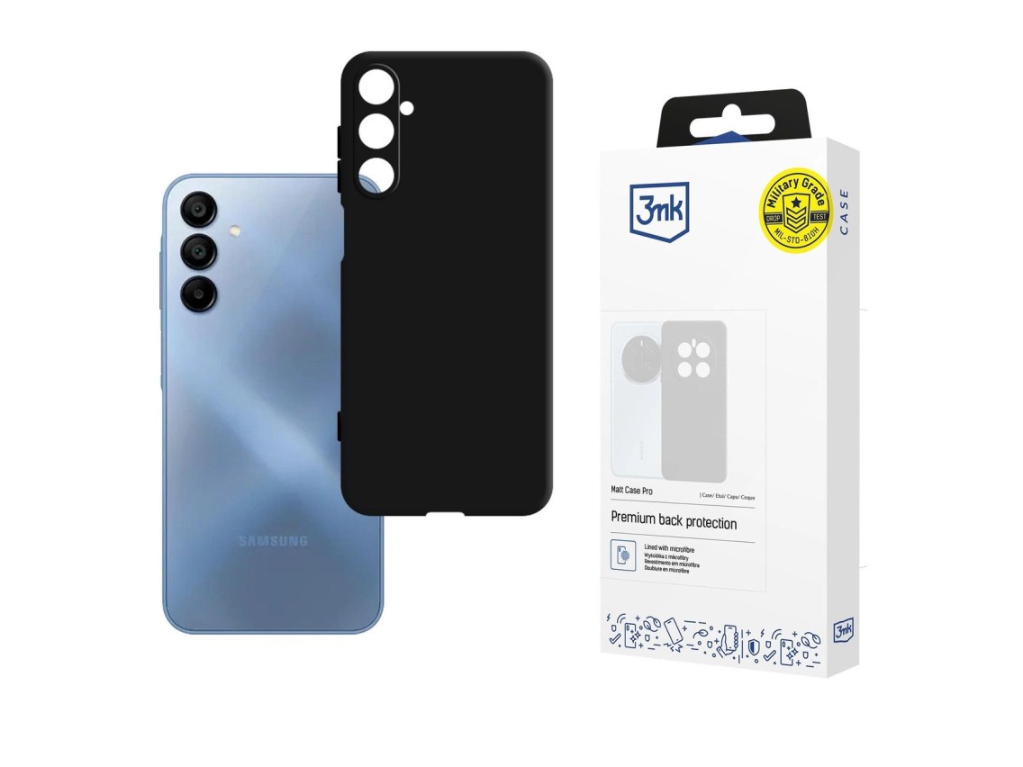 Funda 3mk Matt Case Pro para Samsung Galaxy A15 5G - Negro mate