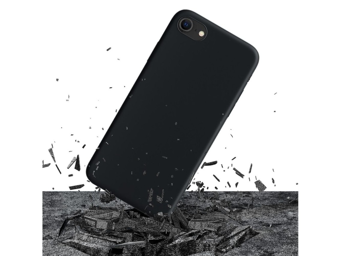 Funda mate 3mk Pro para iPhone SE 2020 - Negra