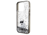 Capa transparente Karl Lagerfeld Liquid Glitter Choupette para iPhone 14 Pro Max