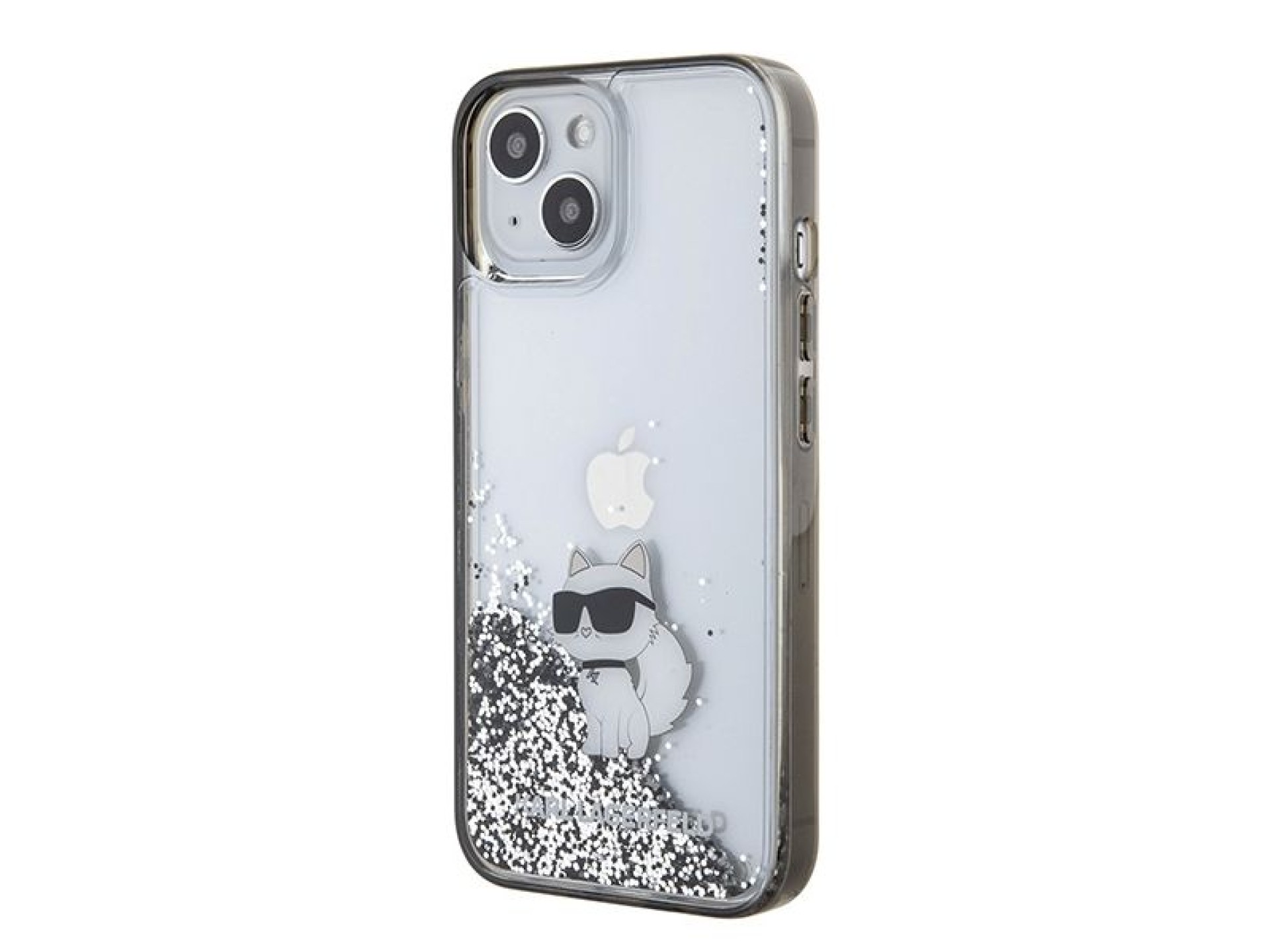 Funda Karl Lagerfeld Liquid Glitter Choupette para iPhone 15 - transparente