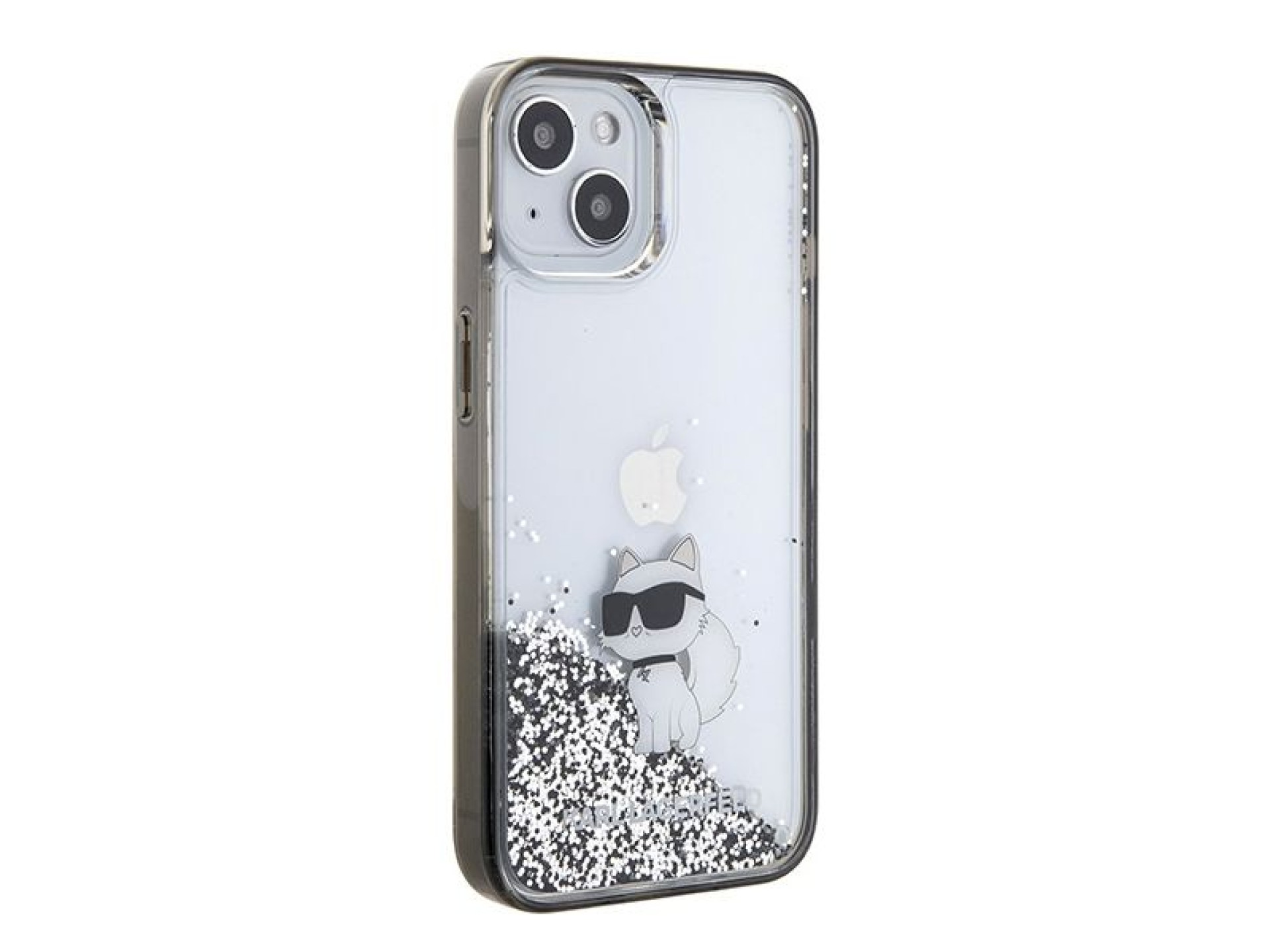 Funda Karl Lagerfeld Liquid Glitter Choupette para iPhone 15 - transparente