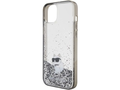 Karl Lagerfeld Liquid Glitter Choupette case for iPhone 15 Plus - transparent Karl Lagerfeld Liquid Glitter Choupette case for iPhone 15 Plus - transparent