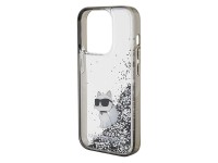 Karl Lagerfeld Liquid Glitter Choupette case for iPhone 15 Pro Max - transparent