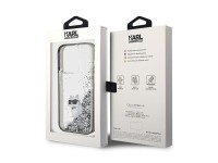 Karl Lagerfeld Liquid Glitter Choupette case for iPhone 15 Pro Max - transparent