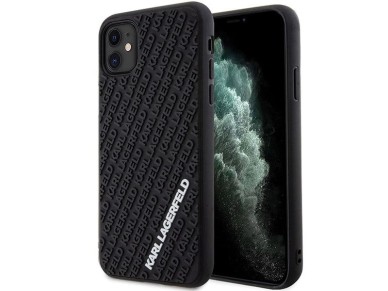 Karl Lagerfeld KLHCN613DMKRLK iPhone 11 / Xr 6.1" black/black hardcase 3D Rubber Multi Logo Karl Lagerfeld KLHCN613DMKRLK iPhone 11 / Xr 6.1" black/black hardcase 3D Rubber Multi Logo