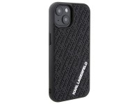 Capa Karl Lagerfeld 3D emborrachada com vários logotipos para iPhone 15 - preta Capa Karl Lagerfeld 3D emborrachada com vários logotipos para iPhone 15 - preta