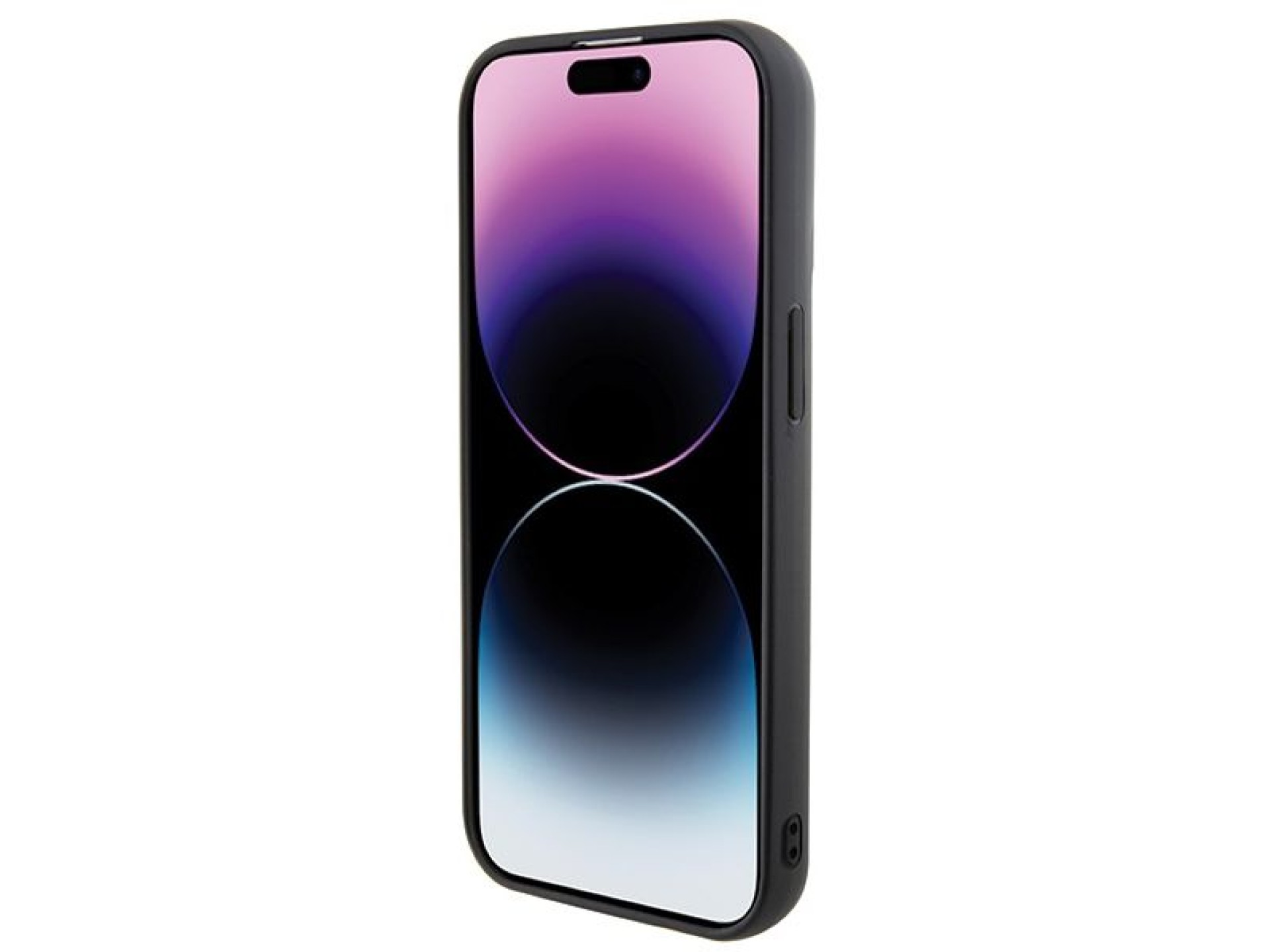 Capa Karl Lagerfeld 3D emborrachada com vários logotipos para iPhone 15 - preta