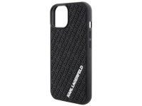Capa Karl Lagerfeld 3D emborrachada com vários logotipos para iPhone 15 - preta Capa Karl Lagerfeld 3D emborrachada com vários logotipos para iPhone 15 - preta