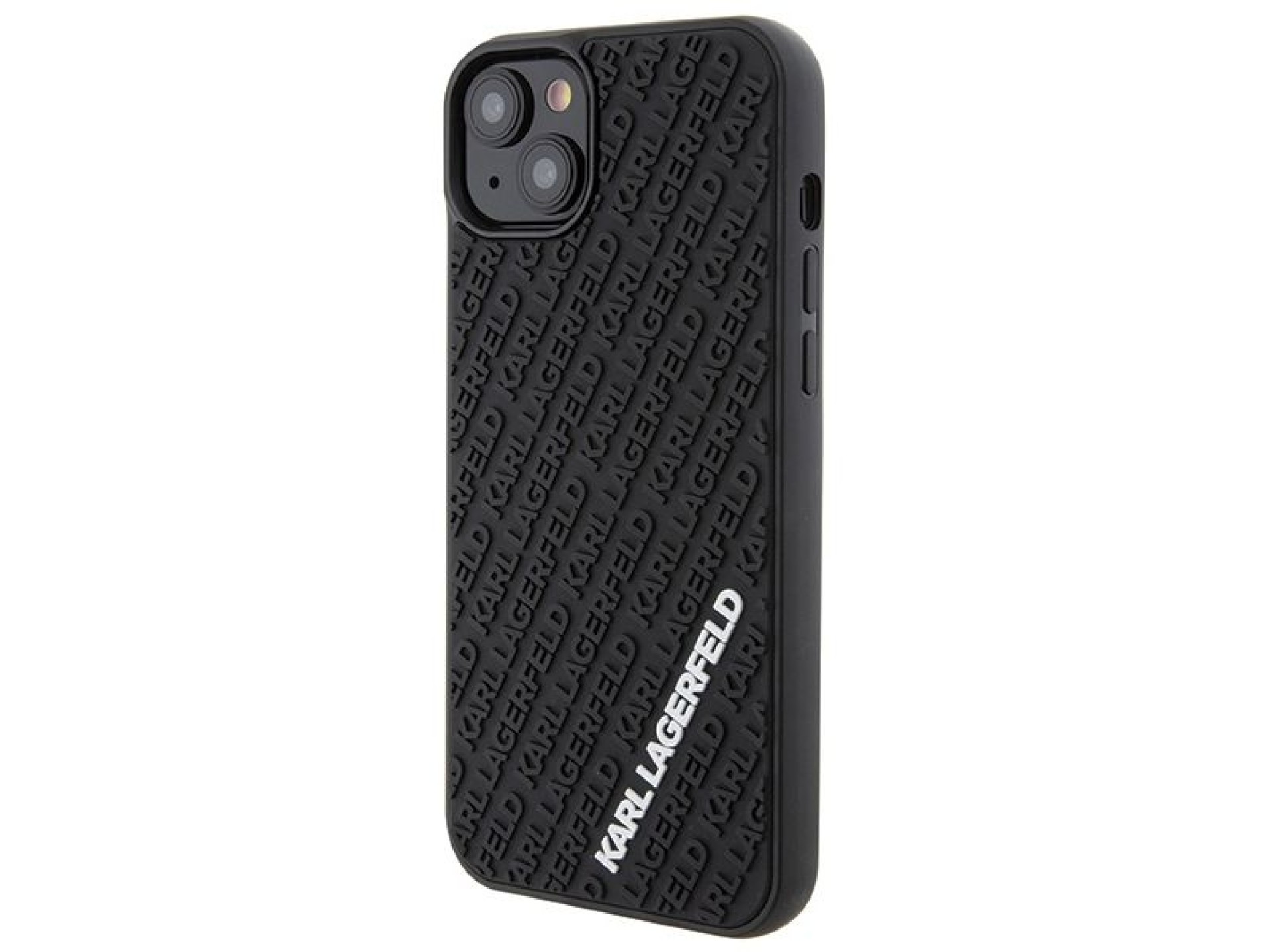 Karl Lagerfeld 3D Rubber Multi Logo case for iPhone 15 Plus - black
