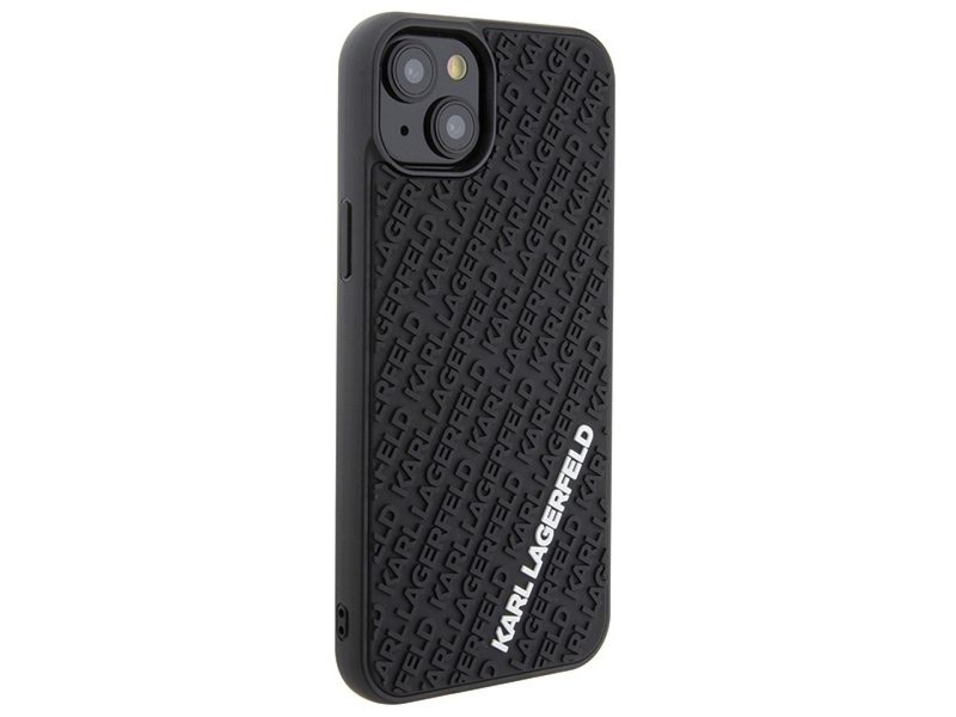 Karl Lagerfeld 3D Rubber Multi Logo case for iPhone 15 Plus - black