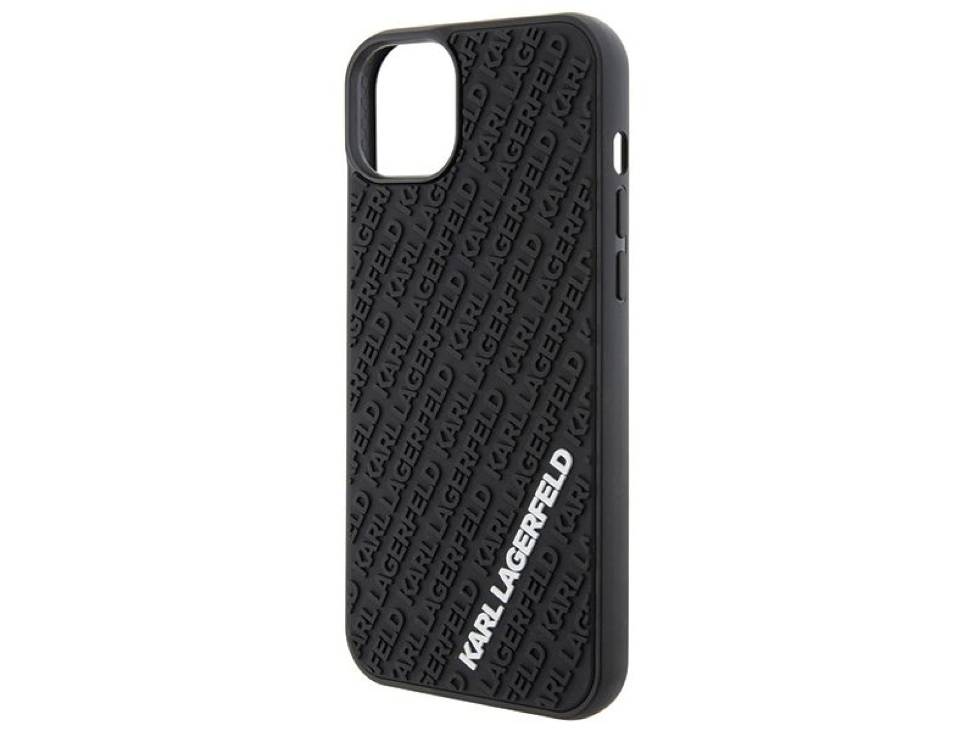 Karl Lagerfeld 3D Rubber Multi Logo case for iPhone 15 Plus - black