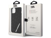 Karl Lagerfeld 3D Rubber Multi Logo case for iPhone 15 Plus - black Karl Lagerfeld 3D Rubber Multi Logo case for iPhone 15 Plus - black