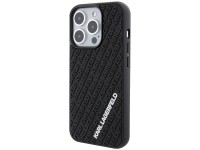 Capa Karl Lagerfeld 3D emborrachada com m�ltiplos logotipos para iPhone 15 Pro - preta