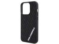 Capa Karl Lagerfeld 3D emborrachada com m�ltiplos logotipos para iPhone 15 Pro - preta