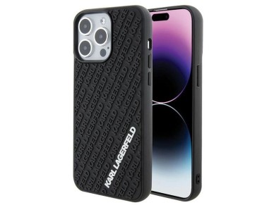 Karl Lagerfeld 3D Rubber Multi Logo case for iPhone 15 Pro Max - black Karl Lagerfeld 3D Rubber Multi Logo case for iPhone 15 Pro Max - black