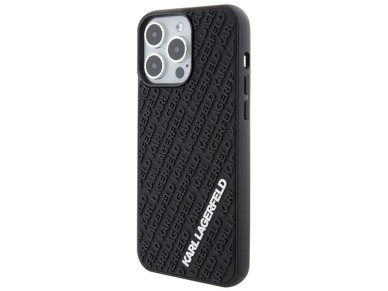 Karl Lagerfeld 3D Rubber Multi Logo case for iPhone 15 Pro Max - black Karl Lagerfeld 3D Rubber Multi Logo case for iPhone 15 Pro Max - black