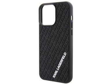Karl Lagerfeld 3D Rubber Multi Logo case for iPhone 15 Pro Max - black Karl Lagerfeld 3D Rubber Multi Logo case for iPhone 15 Pro Max - black
