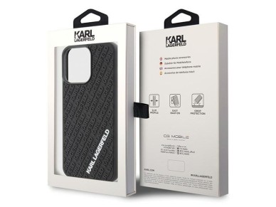 Karl Lagerfeld 3D Rubber Multi Logo case for iPhone 15 Pro Max - black Karl Lagerfeld 3D Rubber Multi Logo case for iPhone 15 Pro Max - black