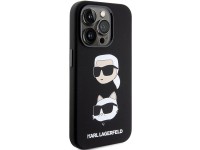 Capa de silicone Karl Lagerfeld Karl&Choupette Head para iPhone 15 Pro - preta Capa de silicone Karl Lagerfeld Karl&Choupette Head para iPhone 15 Pro - preta