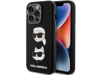 Karl Lagerfeld Silicone Karl&Choupette Head case for iPhone 15 Pro Max - black