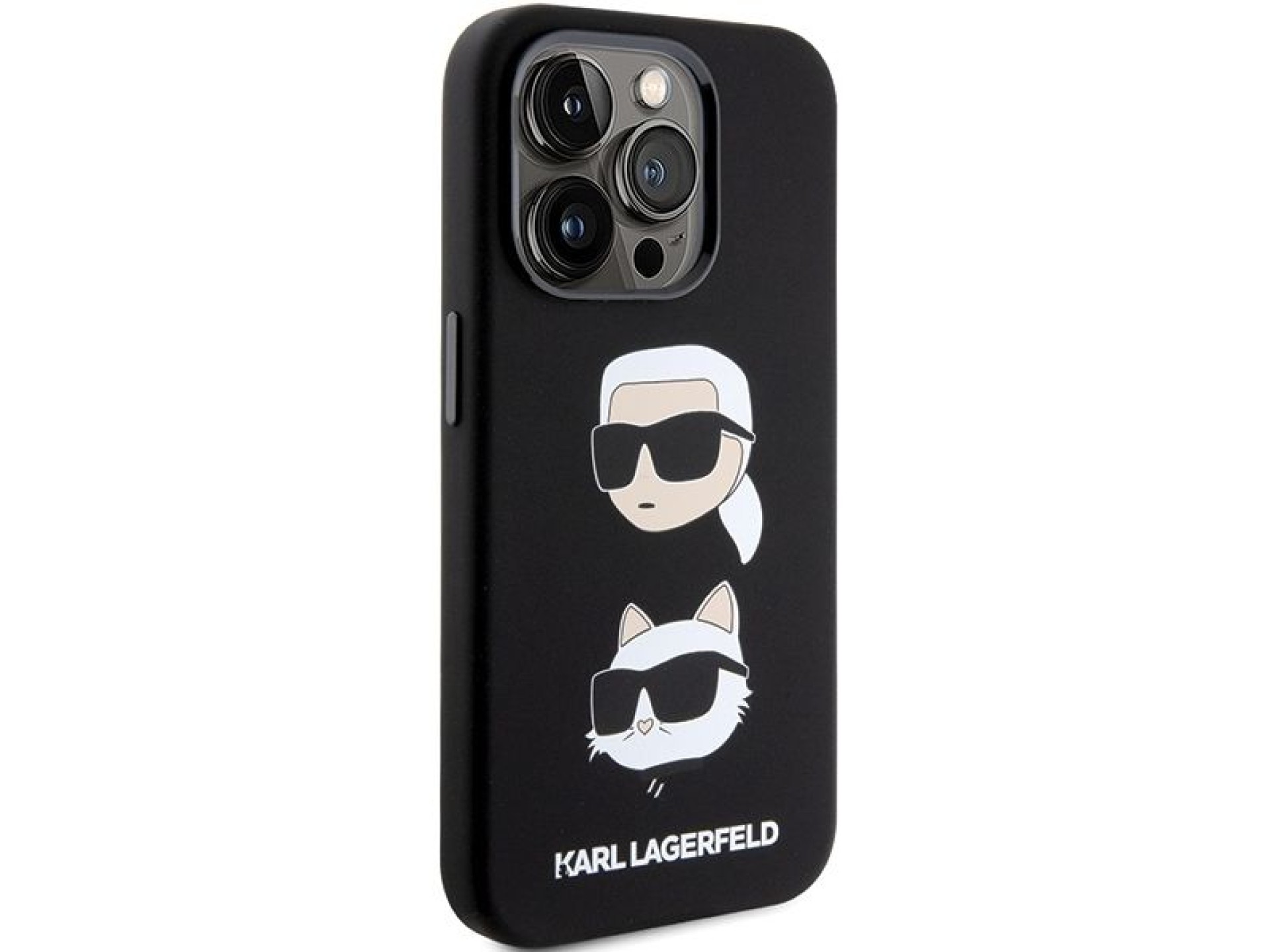 Karl Lagerfeld Silicone Karl&Choupette Head case for iPhone 15 Pro Max - black