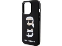 Karl Lagerfeld Silicone Karl&Choupette Head case for iPhone 15 Pro Max - black