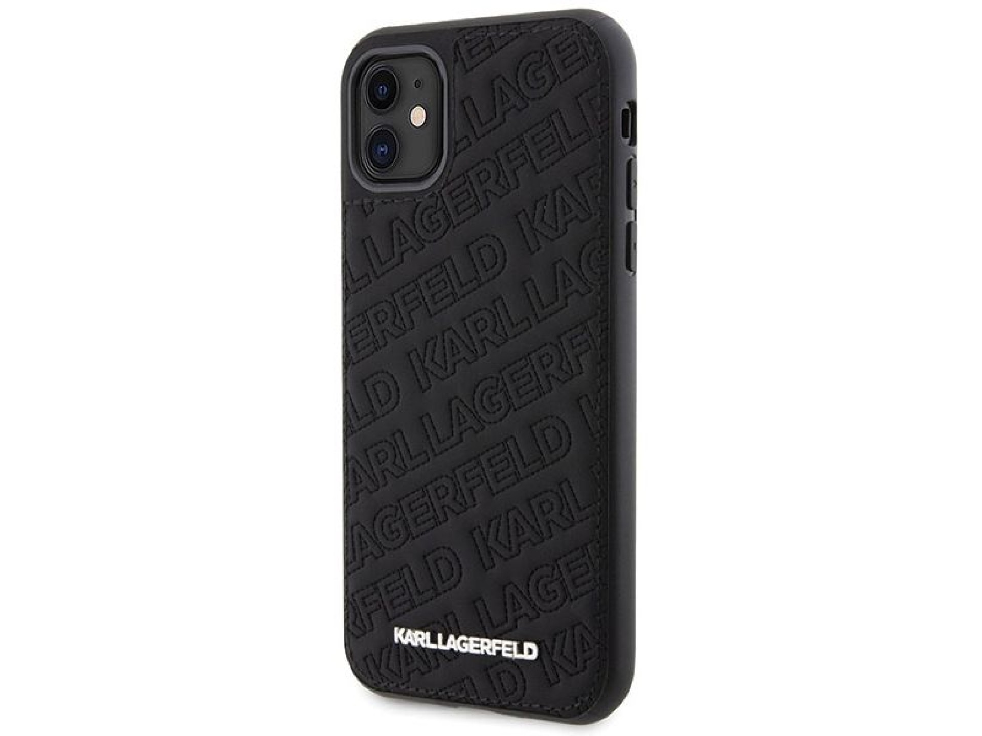 Funda Karl Lagerfeld con estampado acolchado K para iPhone 11 / Xr - negra